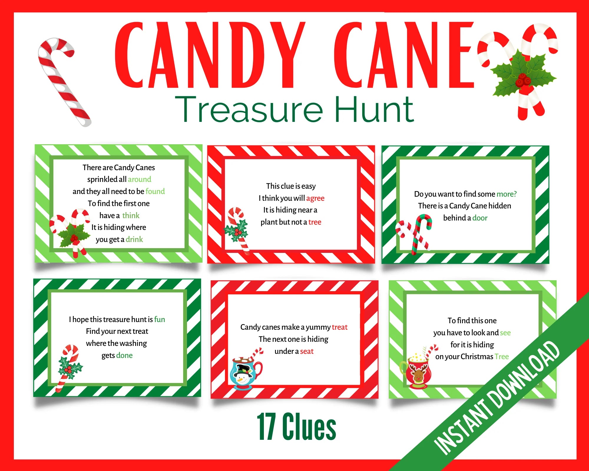 The Merry Game Night Bundle – 10 Printable Christmas Party Games (Digital Download)