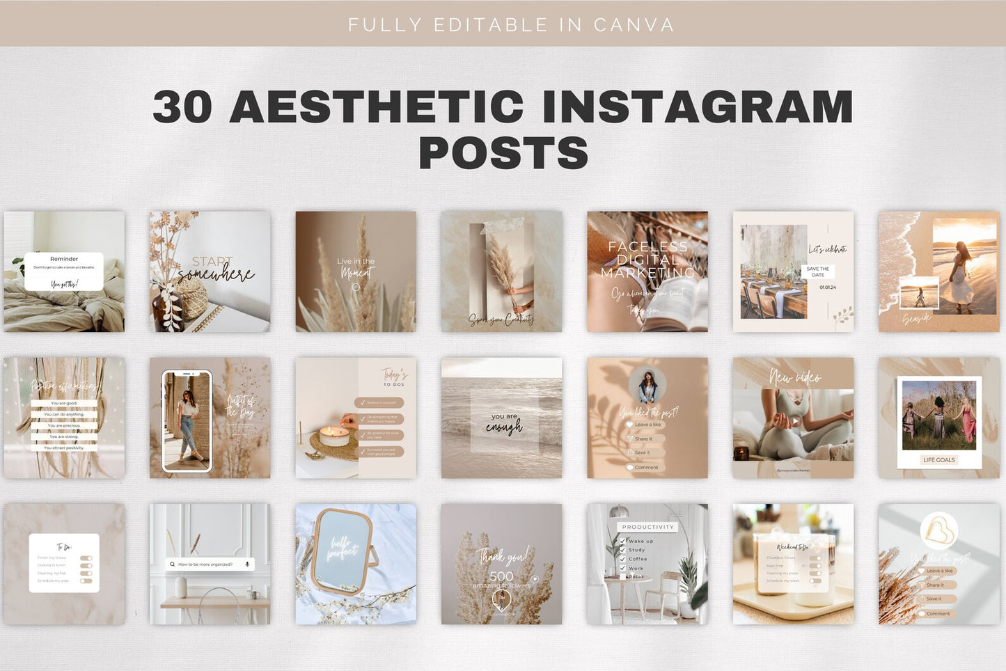 Over 150 Faceless Aesthetic Videos, Stories, Posts, Faceless Instagram Story Templates