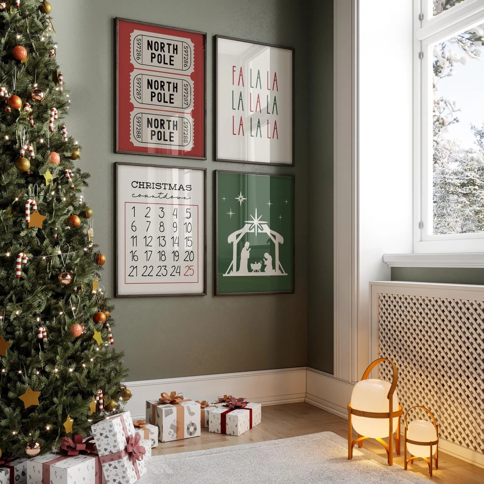 The Christmas Wall Art Collection – 30 Printable Holiday Designs