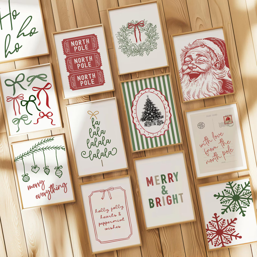 The North Pole Prints – 12 Festive Holiday Wall Art Designs