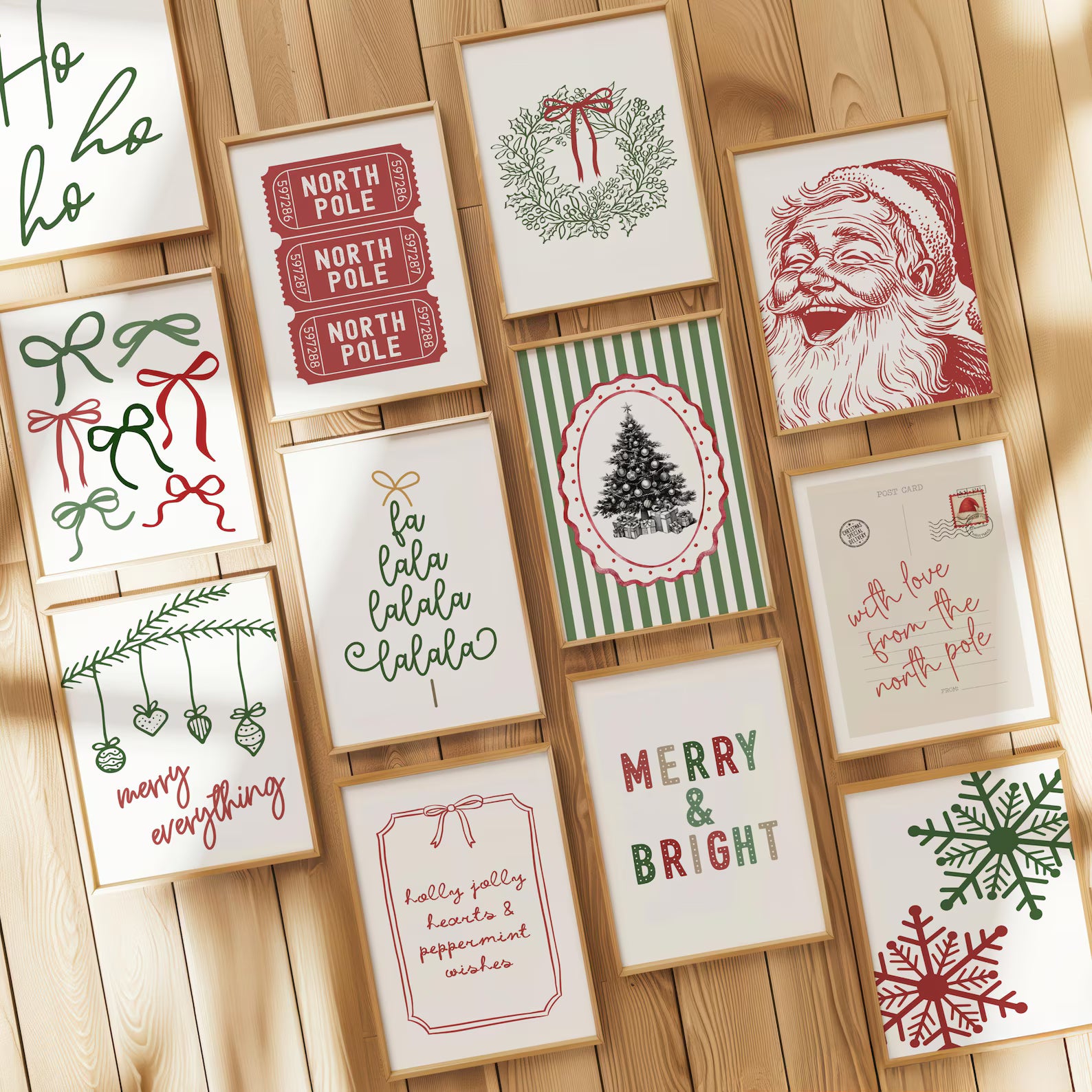 The North Pole Prints – 12 Festive Holiday Wall Art Designs
