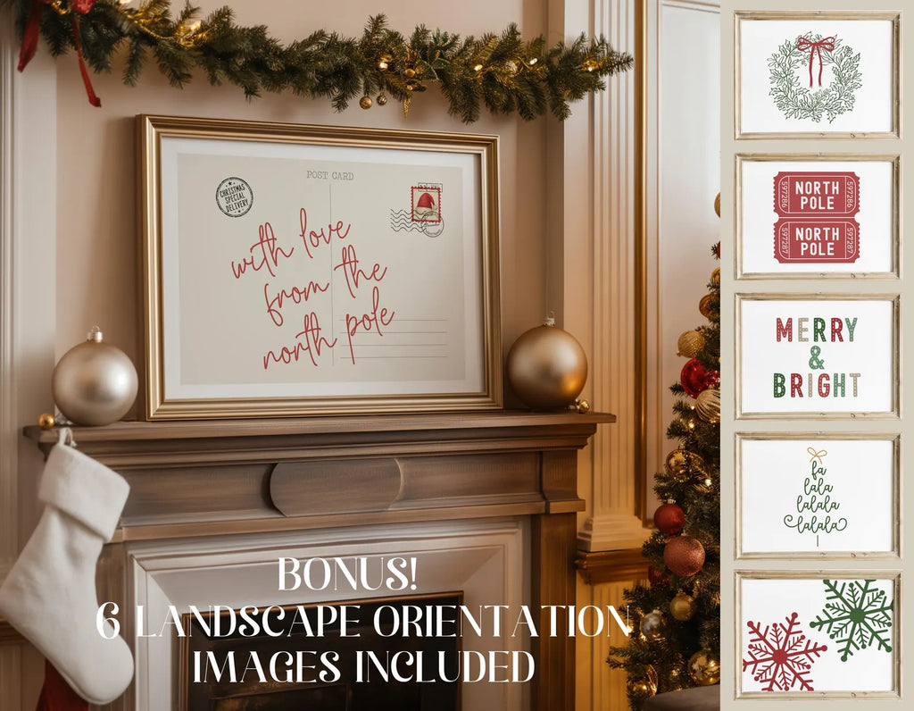 The North Pole Prints – 12 Festive Holiday Wall Art Designs